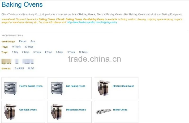 Various Bakery Equipments for Sale from TWOTHOUSAND
