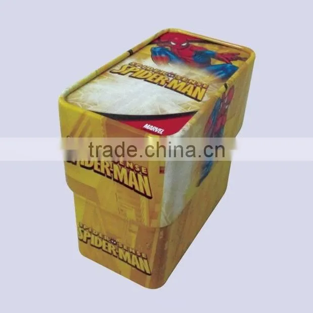 fashion watch gift box with bevel face, gift boxes for watch, sponge inside watch packaging metal box