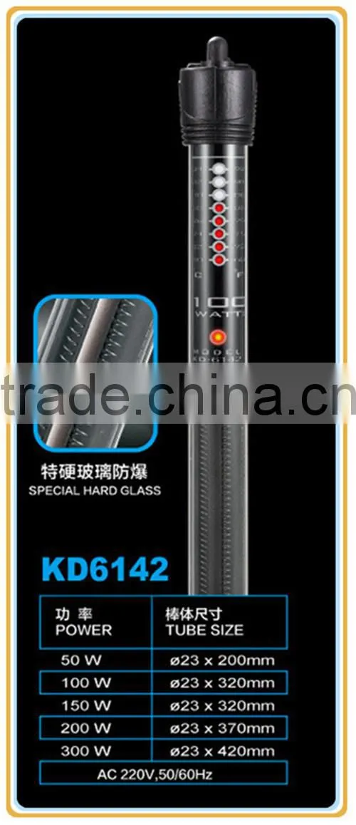 Fully Dural-Digital Heater Subemersible Aquarium Glass Heater with 100W