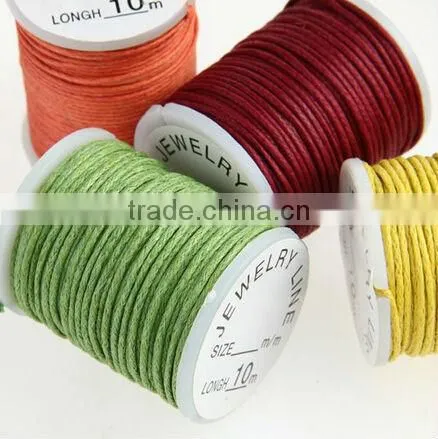 Red braided waxed cotton cord