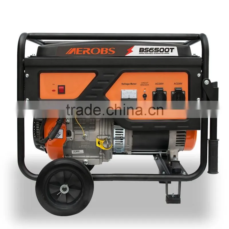 BSGE6500T Knife model AEROBS Outdoor Use 5kw Gasoline Generator with OEM