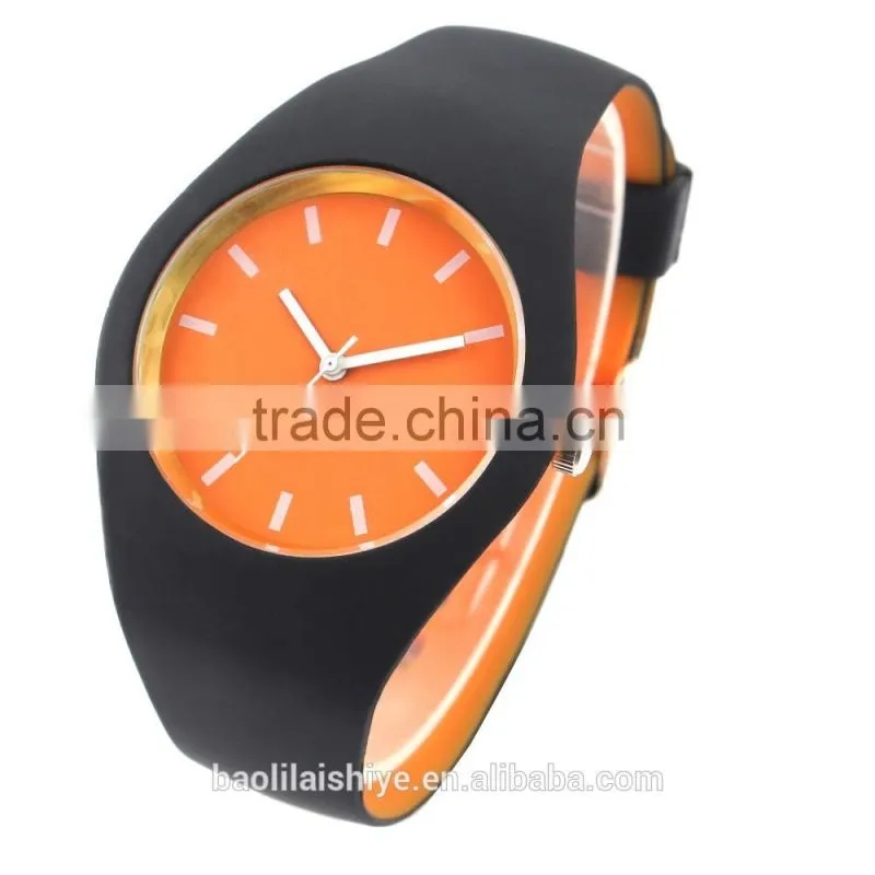 2017 New Style 5ATM waterproof silicone chain bracelet watch