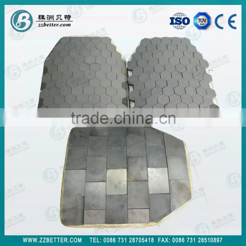 SAPI silicon carbide bullet prood plate silicon carbide ceramic tile SIC ceramic armour tiles