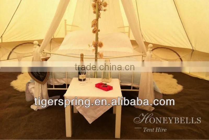 Diameter 4M Waterproof Cotton Canvas Sibley Tent for 2 Persons Bell Tent