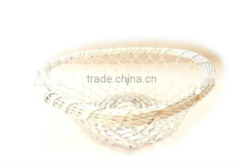 Kitchen Table Hand Woven Metal Bread Fruit Basket