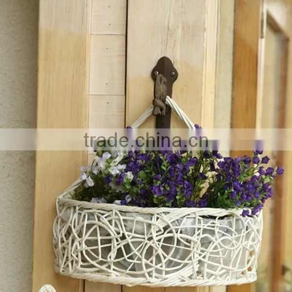 100%handmade craft exquisite wicker/willow plastic flower basket
