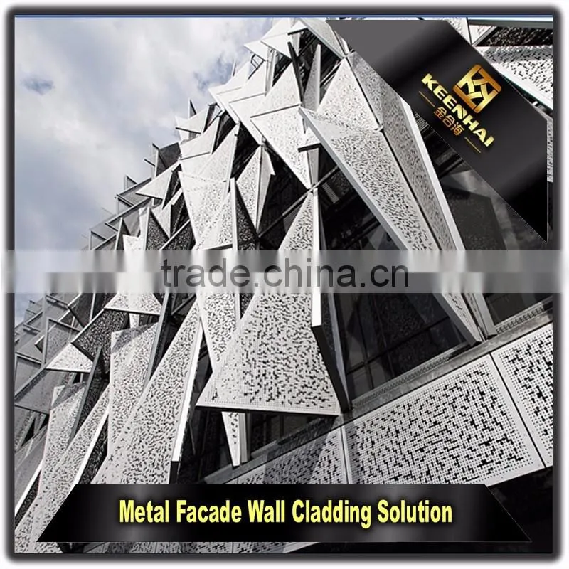 Outdoor Aluminium Perforated Corrugated Metal Panels for Curtain Wall