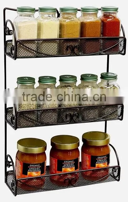 Innocrea 3 Tier Wire Wall Mount Spice Rack