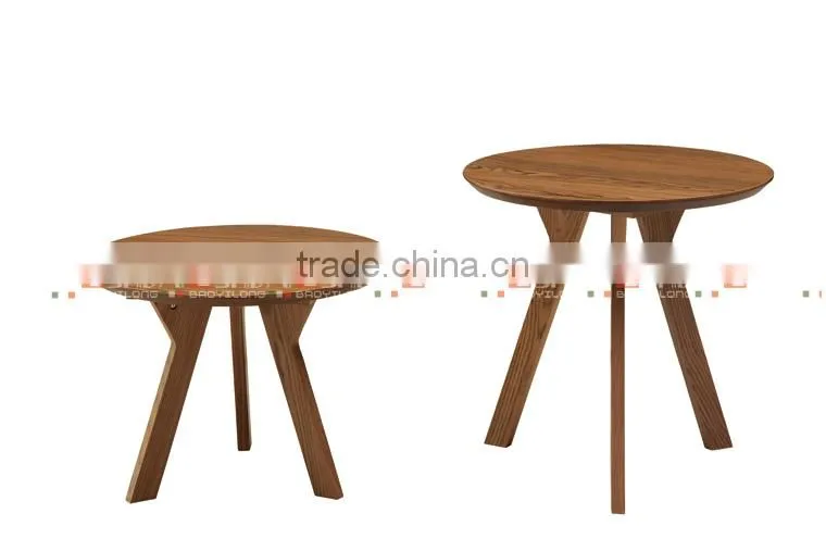 round end table sofa side offee table brown white TA-107L TA107S
