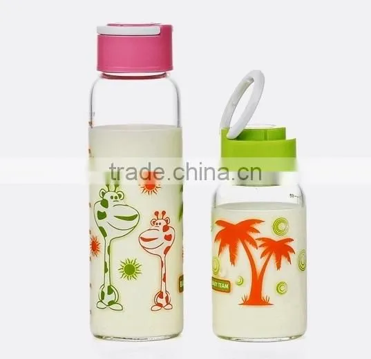150ml 5oz 250ml fashionable beautiful glass milk bottle