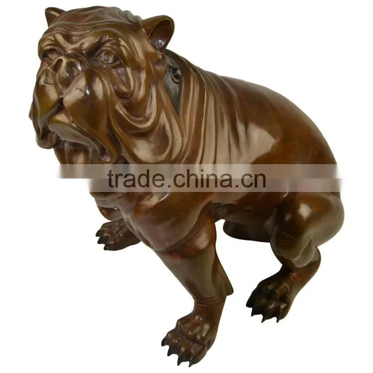 handicraft bulldog life size dog statues bronze sculpture