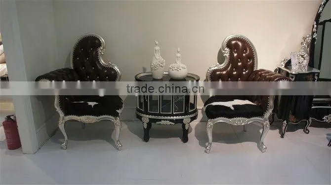 Fashion luxury simple design hotel chairs set,tea table set,dresser&mirror, hand made and can be customized--BG90441 MOQ:1 SET