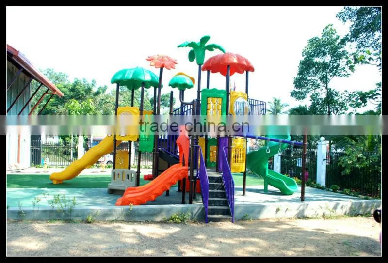SAFE EN1176 STANDARD TROPICAL RAIN FORET SERIES CHILDREN PLASTIC SLIDE ,OUTDOOR SLIDE (HA-01701)