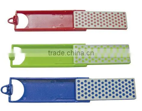 Pen style electroplated diamond sharpener for fishing knife