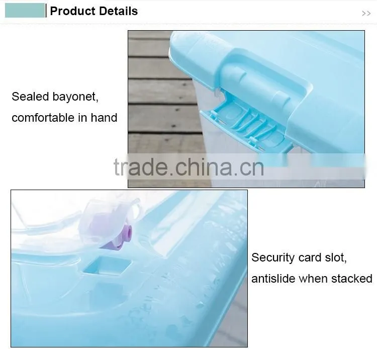Household Packing Plastic Storage Container with Wheels