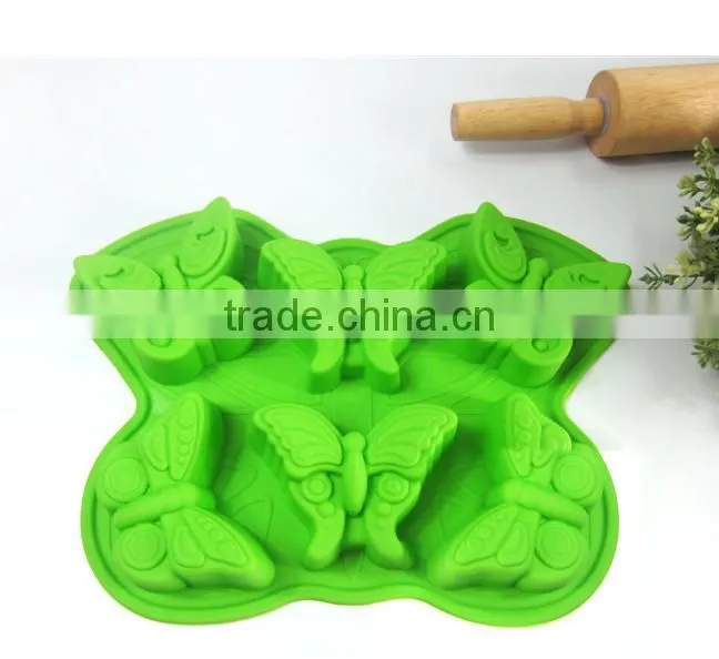 11004 butterfly shape baking silicon cake mould,animal foot print silicone baking mould