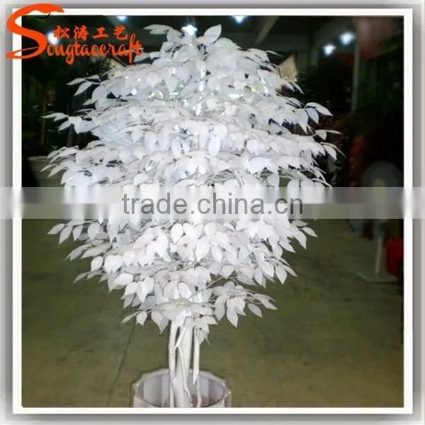 Customized hot sale 2016 new design wholsale artificia white tree fake wedding decoration tree artificial white tree