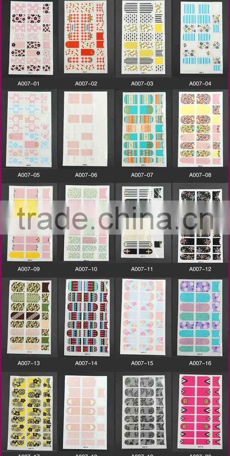 New Air Wholesale 2D Nail Art stickers Bling Lattice type design nail warps
