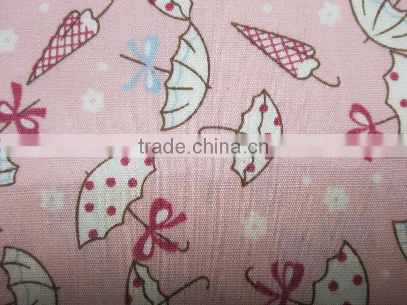 Colorful Umbrella Flying Cotton Printed Cloth