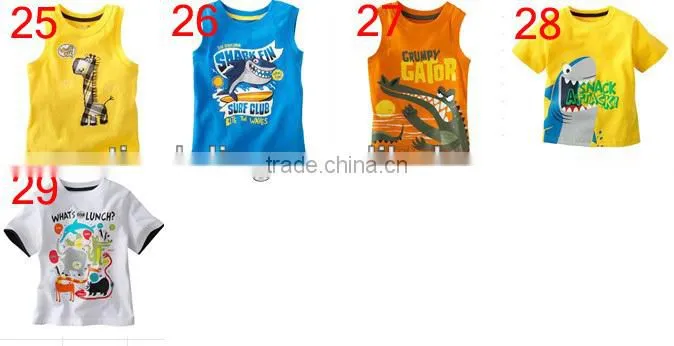 fashion girls sleeveless cartoon t-shirts children's blue with little girls princess tops