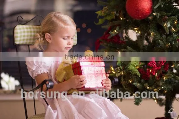 Fashion Children Frock Designs 100% Cotton Nignhtgown Pink Plaid Maxi Dress of Sleepwear