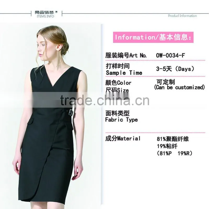 v-neck elegant sleeveless summer women's dresses sexy