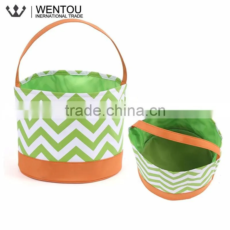 Monogram Chevron Polka Dot Kids Halloween Baskets