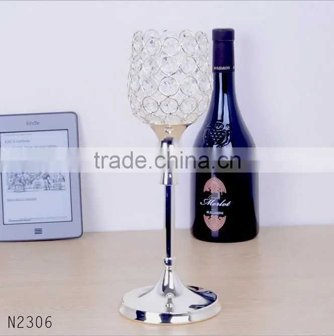 Hot Sale crystal candle holders wedding table decorations