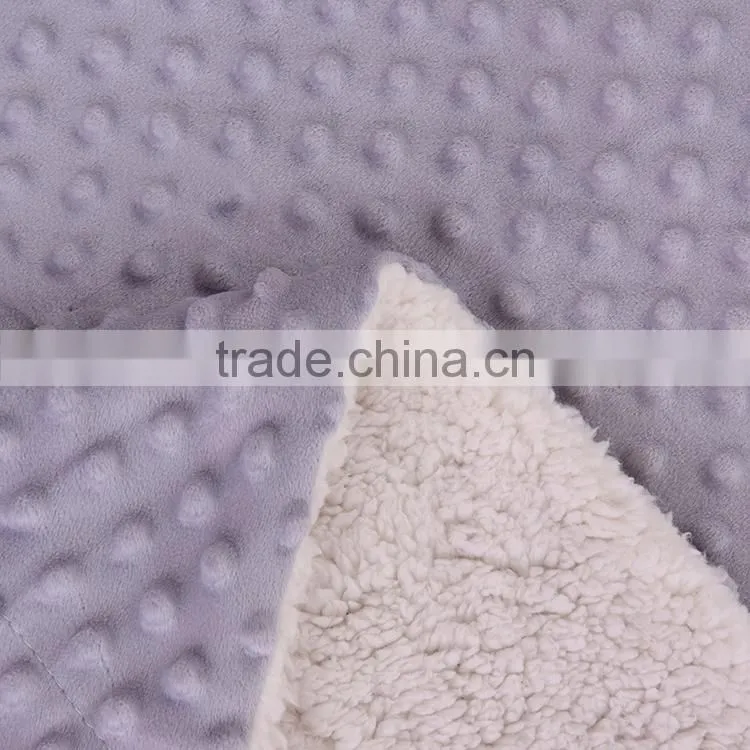 100 polyester fleece solid micromink blanket backside sherpa