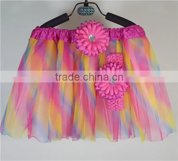 cheap rainbow ballet tutu pettiskirt girls skirt