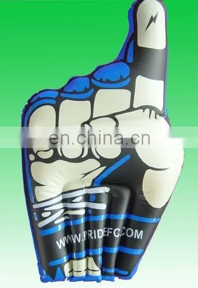 Inflatable fingers pvc cheering inflatable palm for promotional