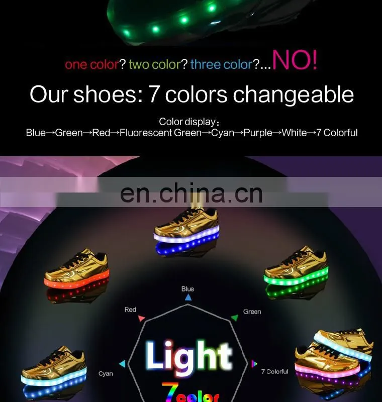 wholesale shining mirror finish PU leather street dance night club LED shoes