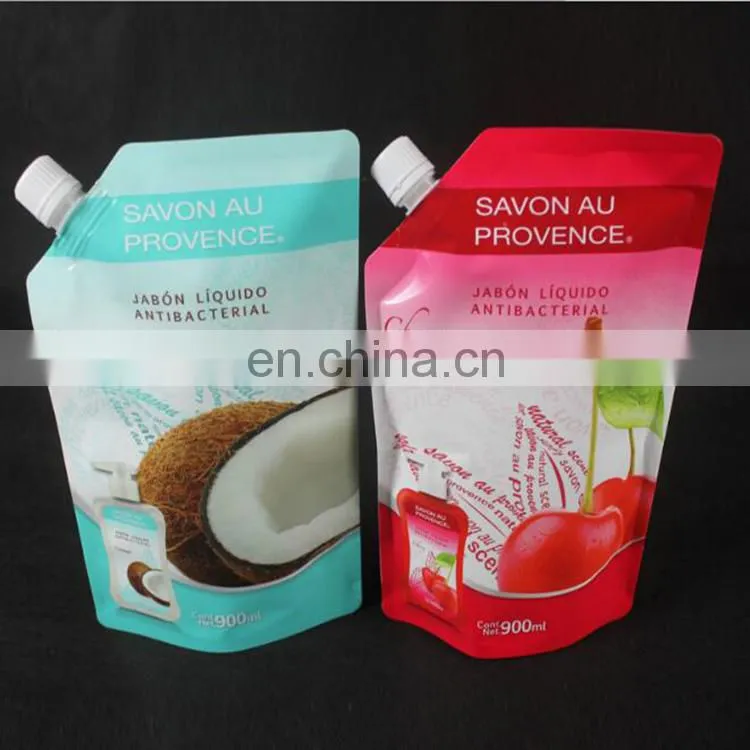 Environmental Protection Stand up Food Grade Plastic Reusable Squeeze Spout Pouch For Juice/Milk