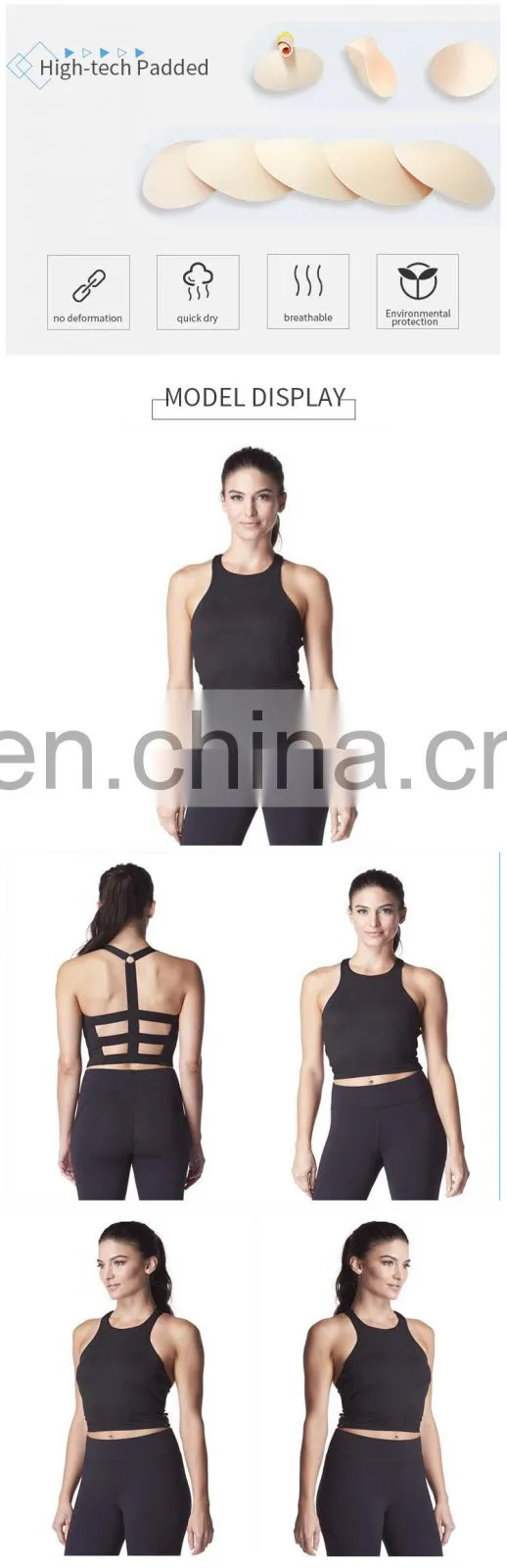 soft yoga high impact seamless sports lady sex bra