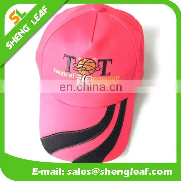 wholesale/custom 100%cotton embroidery 6 panel plain baseball cap
