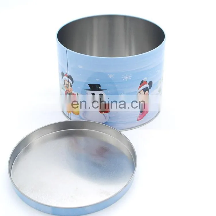 Custom cute biscuits in tin boxes christmas metal tin cans