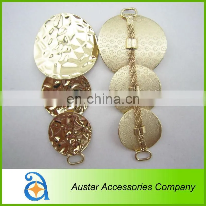 Pink paint gold metal ladies shoes buckle