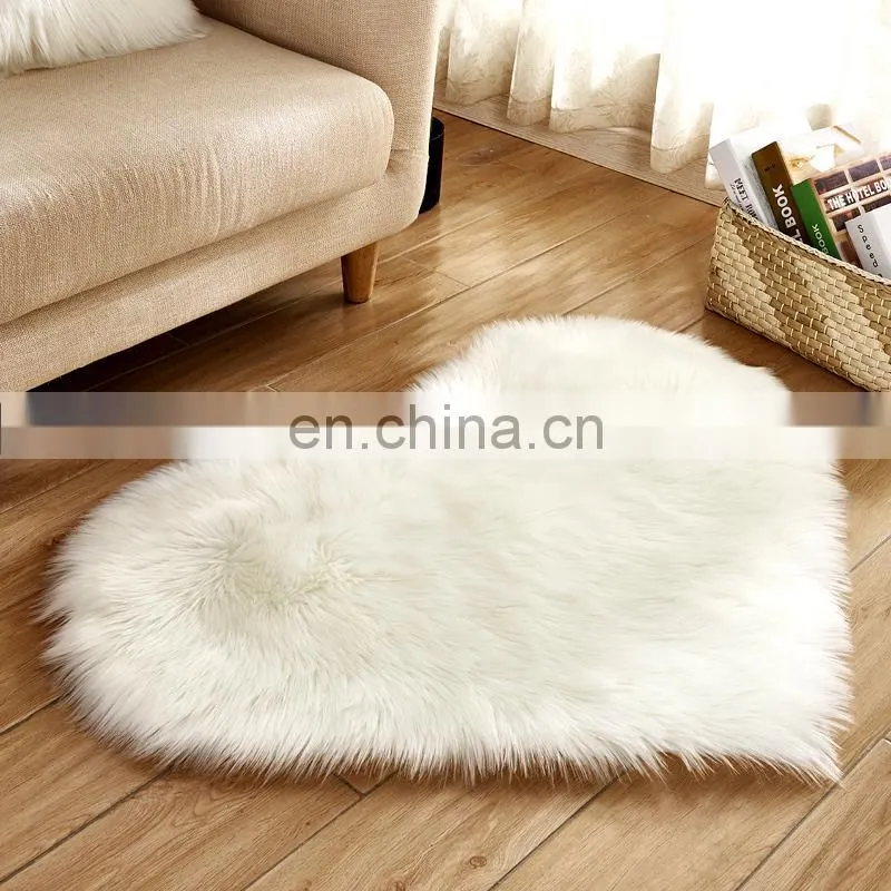 new design home carpet microfiber synthetic sheepskin faux fur rug