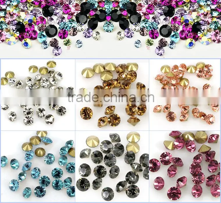 W0619 China factory pointback chaton, point back chaton high quality,crystal point back rhinestone chaton