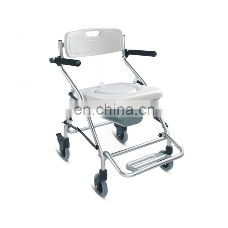 Foldable Commode Toilet Wheel Chair with Used in Hospital or Homecare