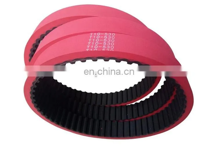 Red rubber coating timing belt for packing machine