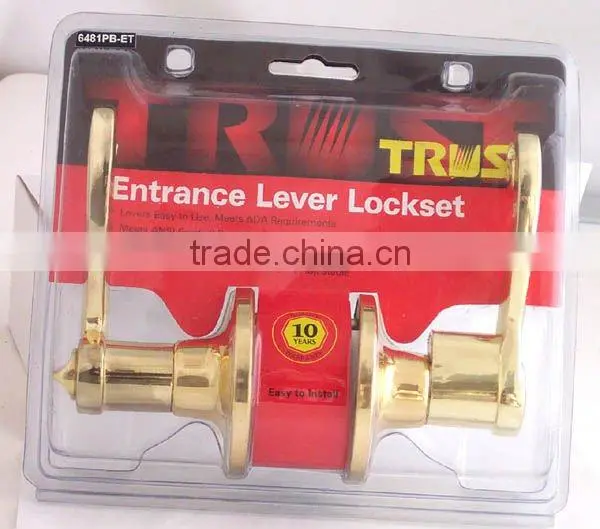 6481SN-ET:Trust ANSI Grade 3 Tubular Zinc Alloy Lever Lock