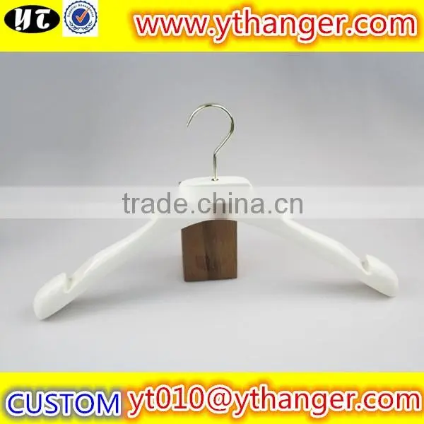 YY0506 new premium white non-slip wedding dress wood hanger clothes hanger with notches