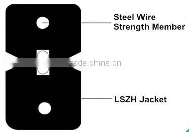 LSZH Jacket Indoor FTTH cABLE Fiber optical Cable