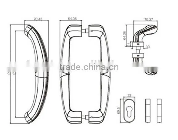 TSL004 chep factory price aluminium door lock
