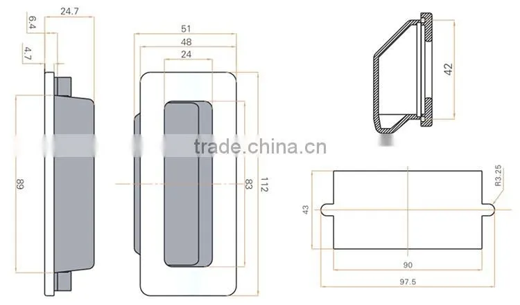 2015 FEILEI LS14-1 CE certificate file cabinet handle