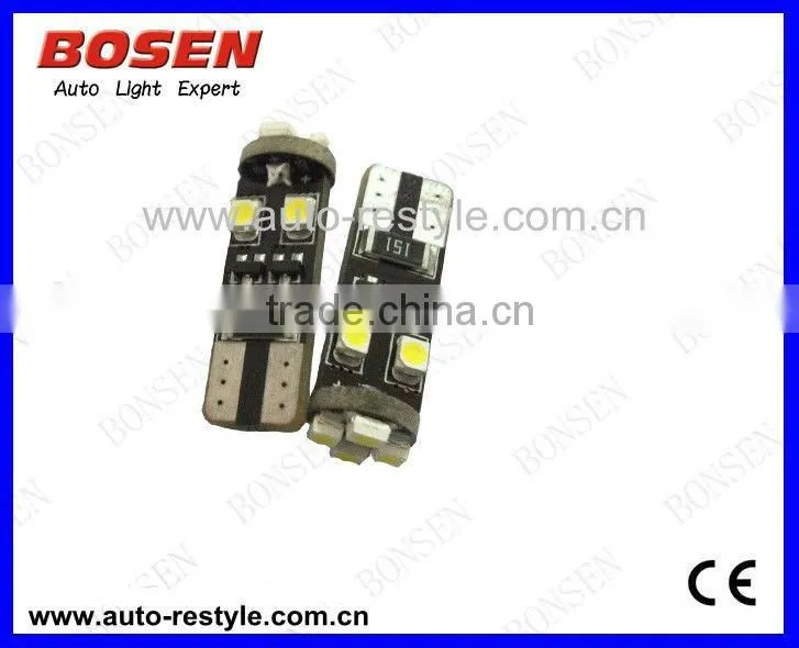 Canbus Auto LED Bulb, T10-8SMD IC Drive, No Errors/Warnings in Car