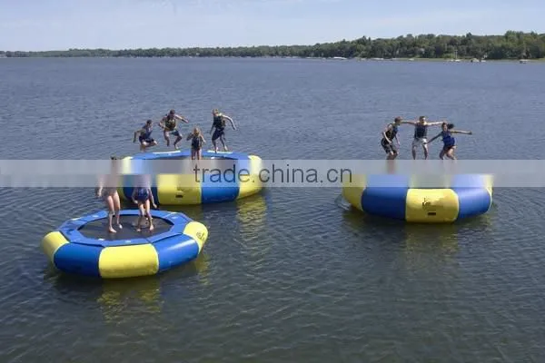 Cheap small nflatable water trampoline combofor sale