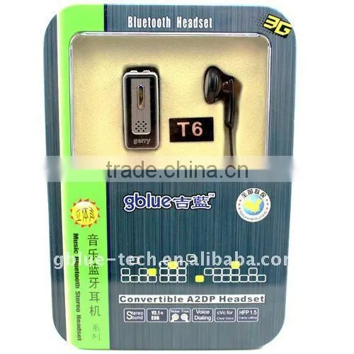 7" Tablet PC Parts- Bluetooth Stereo Headset- T6