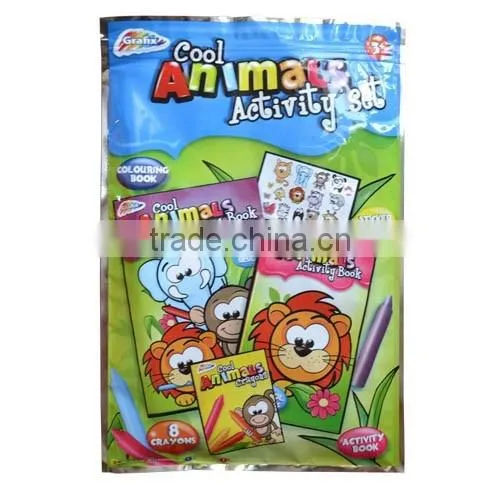 Popular Kids Coloring Book with Crayons